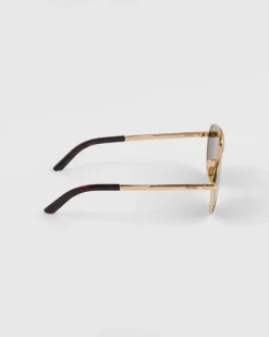 Hombre Prada GAFAS DE SOL^Gafas De Sol Con Una Icónica Placa De Metal