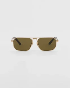 Hombre Prada GAFAS DE SOL^Gafas De Sol Con Una Icónica Placa De Metal