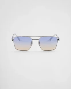 Hombre Prada GAFAS DE SOL^Gafas De Sol Con Una Icónica Placa De Metal