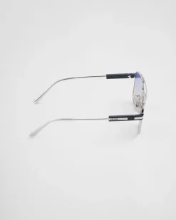 Hombre Prada GAFAS DE SOL^Gafas De Sol Con Una Icónica Placa De Metal