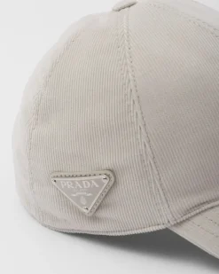 Hombre Prada SOMBREROS Y GUANTES^Gorra De Béisbol De Pana