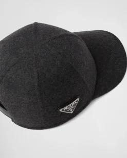 Hombre Prada SOMBREROS Y GUANTES^Gorra De Béisbol En Fieltro