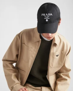 Hombre Prada SOMBREROS Y GUANTES^Gorra De Béisbol En Re-nylon