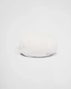 Mujer Prada SOMBREROS Y GUANTES^Gorra Tipo Gatsby De Borreguillo