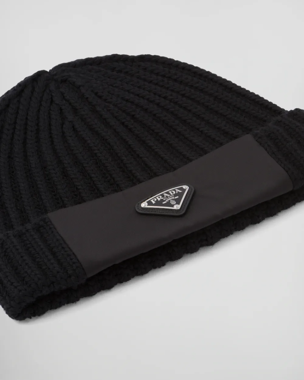 Hombre Prada SOMBREROS Y GUANTES^Gorro De Gabardina De Re-nylon Y Lana