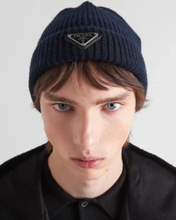 Hombre Prada SOMBREROS Y GUANTES^Gorro De Lana Y Cachemir