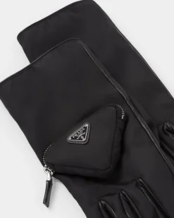 Hombre Prada SOMBREROS Y GUANTES^Guantes De Re-nylon Y Piel Napa