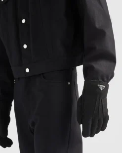 Hombre Prada SOMBREROS Y GUANTES^Guantes En Ante De Piel De Oveja