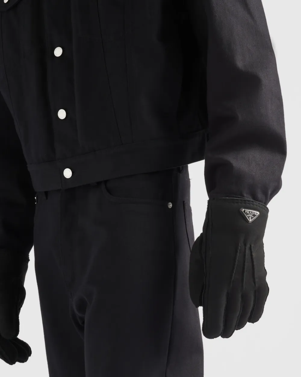 Hombre Prada SOMBREROS Y GUANTES^Guantes En Ante De Piel De Oveja