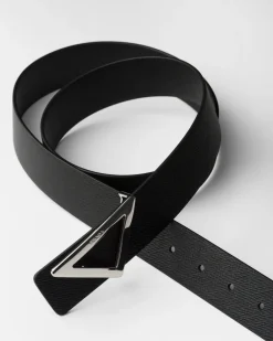 Hombre Prada CINTURONES PERSONALIZADOS^Hebilla De Metal Esmaltado Para Cinturón