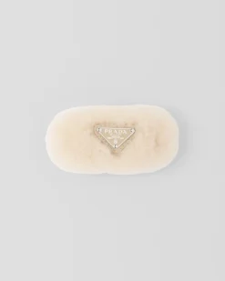 Mujer Prada DIADEMAS Y ACCESORIOS PARA EL PELO^Horquilla Para El Pelo De Piel Vuelta