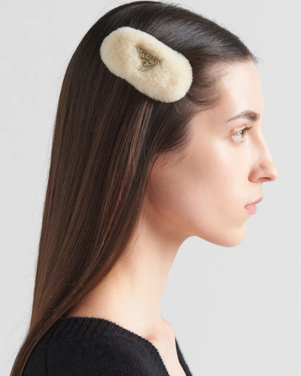 Mujer Prada DIADEMAS Y ACCESORIOS PARA EL PELO^Horquilla Para El Pelo De Piel Vuelta