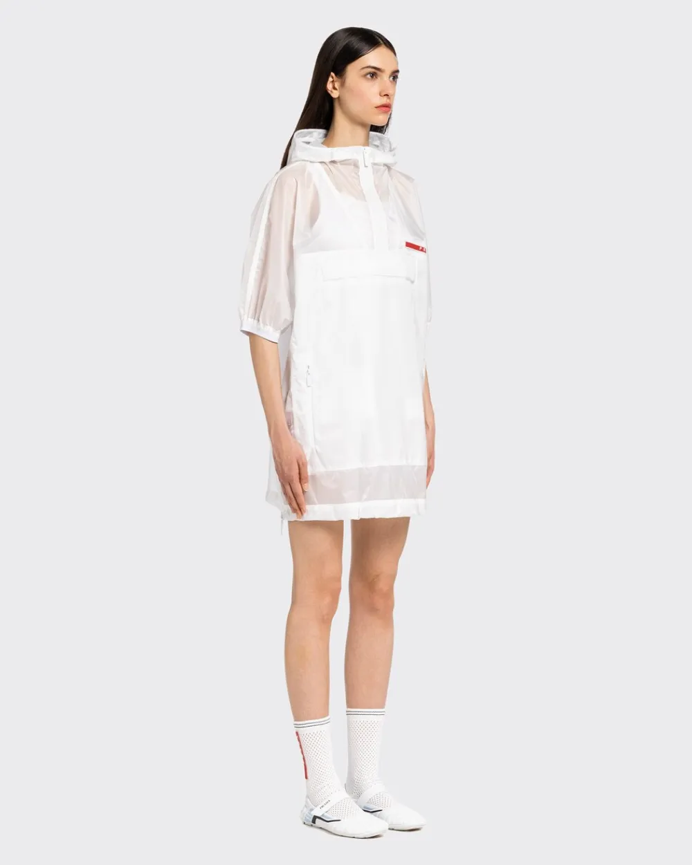 Mujer Prada ROPA^Impermeable Con Capucha Antidesgarro