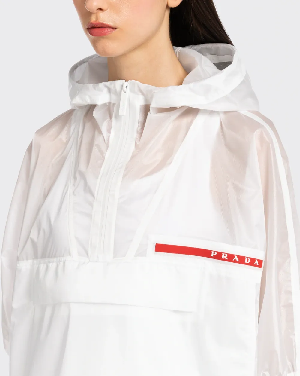 Mujer Prada ROPA^Impermeable Con Capucha Antidesgarro