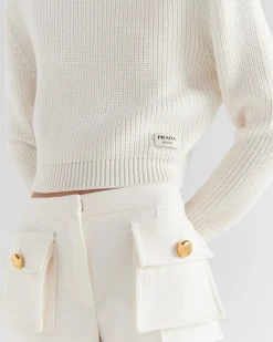 Mujer Prada TEJIDOS DE PUNTO^Jersey Con Cuello Alto De Lana