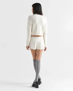 Mujer Prada TEJIDOS DE PUNTO^Jersey Con Cuello Alto De Lana