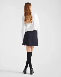 Mujer Prada TEJIDOS DE PUNTO^Jersey Con Cuello Redondo De Algodón