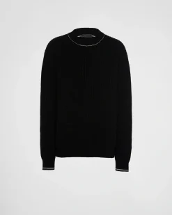 Hombre Prada TEJIDOS DE PUNTO^Jersey Con Cuello Redondo De Cachemir