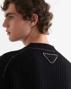 Hombre Prada TEJIDOS DE PUNTO^Jersey Con Cuello Redondo De Cachemir