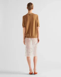 Mujer Prada TEJIDOS DE PUNTO^Jersey Con Cuello Redondo De Cachemir