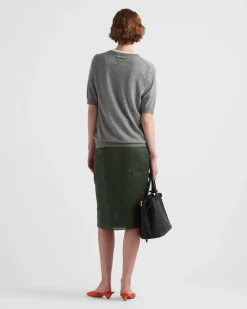 Mujer Prada TEJIDOS DE PUNTO^Jersey Con Cuello Redondo De Cachemir