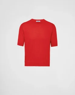Mujer Prada TEJIDOS DE PUNTO^Jersey Con Cuello Redondo De Cachemir