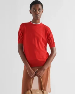 Mujer Prada TEJIDOS DE PUNTO^Jersey Con Cuello Redondo De Cachemir