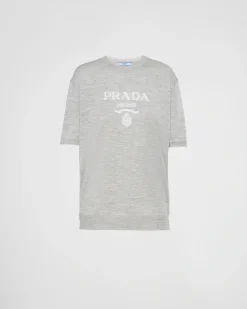 Mujer Prada TEJIDOS DE PUNTO^Jersey Con Cuello Redondo De Cachemir
