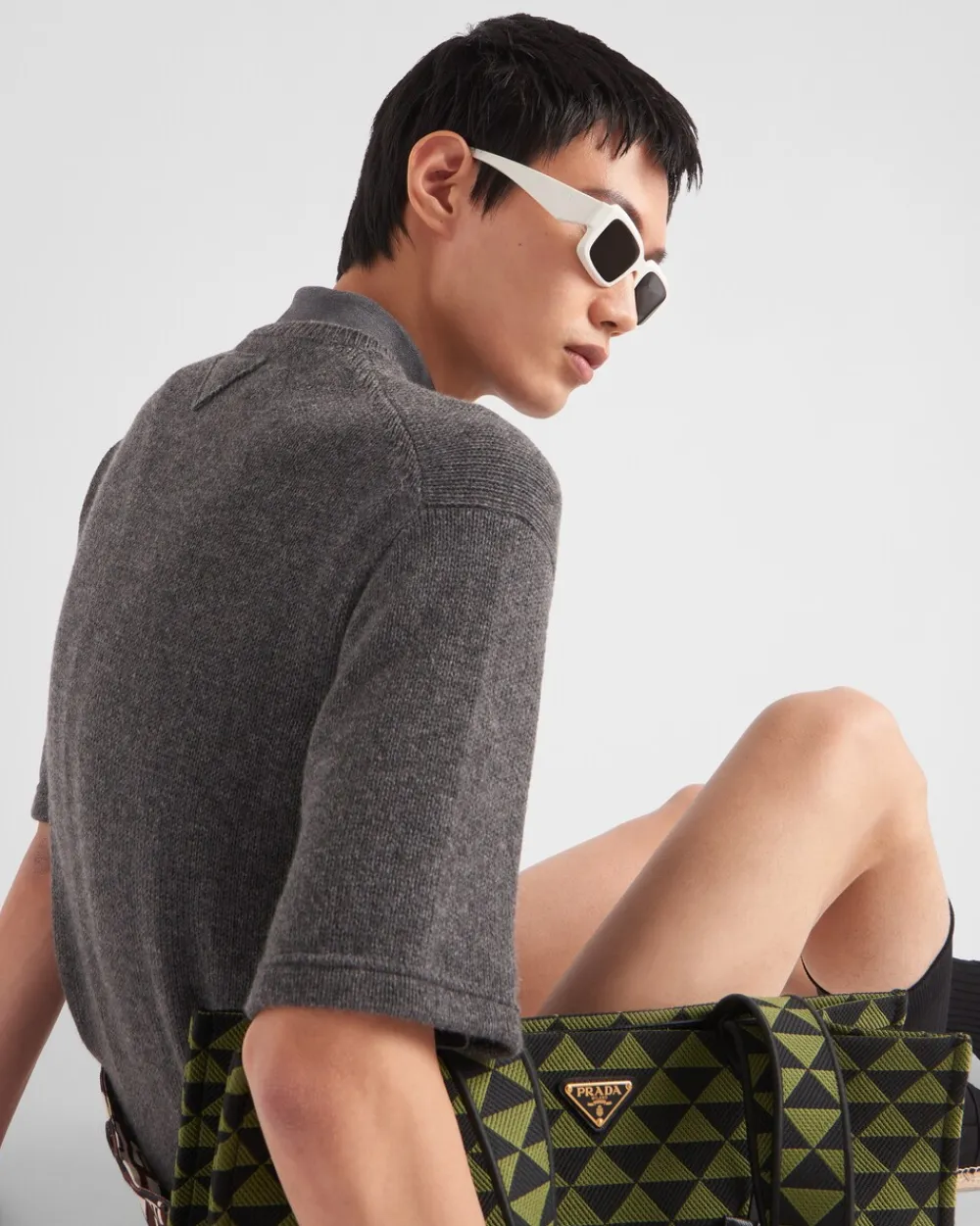 Hombre Prada TEJIDOS DE PUNTO^Jersey Con Cuello Redondo De Cachemir