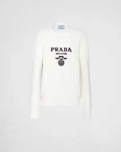 Mujer Prada TEJIDOS DE PUNTO^Jersey Con Cuello Redondo De Cachemir