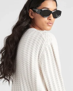 Mujer Prada TEJIDOS DE PUNTO^Jersey Con Cuello Redondo De Cachemir