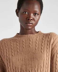 Mujer Prada TEJIDOS DE PUNTO^Jersey Con Cuello Redondo De Cachemir