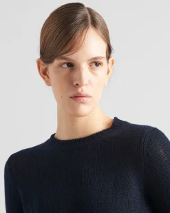 Mujer Prada TEJIDOS DE PUNTO^Jersey Con Cuello Redondo De Cachemir