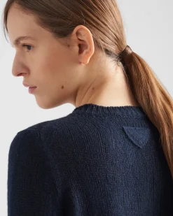 Mujer Prada TEJIDOS DE PUNTO^Jersey Con Cuello Redondo De Cachemir