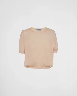Mujer Prada TEJIDOS DE PUNTO^Jersey Con Cuello Redondo De Cachemir
