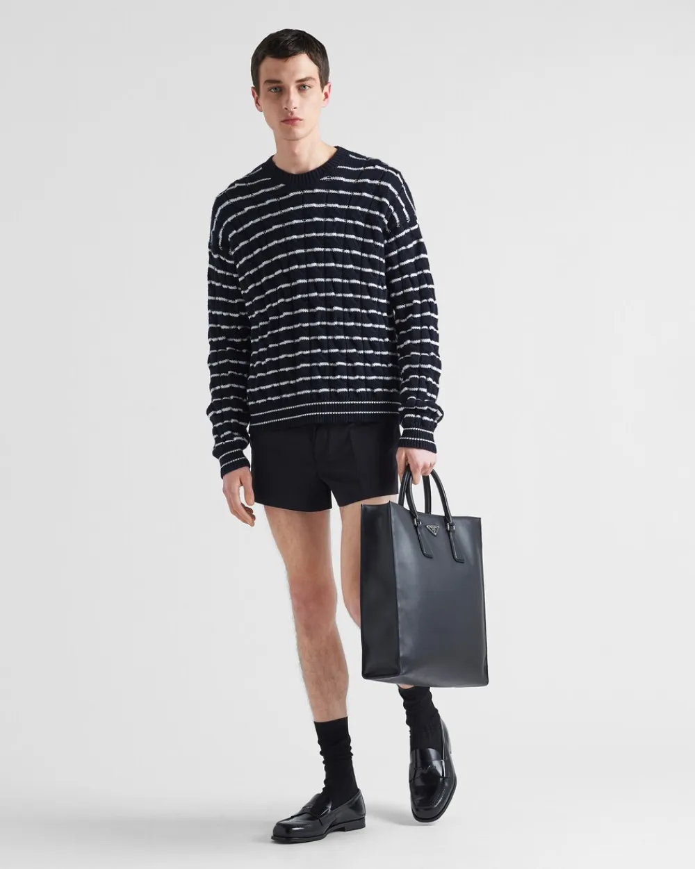 Hombre Prada TEJIDOS DE PUNTO^Jersey Con Cuello Redondo De Cachemir