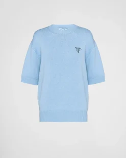 Mujer Prada TEJIDOS DE PUNTO^Jersey Con Cuello Redondo De Cachemir