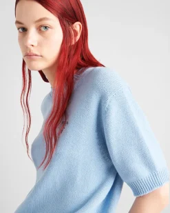 Mujer Prada TEJIDOS DE PUNTO^Jersey Con Cuello Redondo De Cachemir