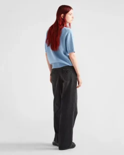 Mujer Prada TEJIDOS DE PUNTO^Jersey Con Cuello Redondo De Cachemir