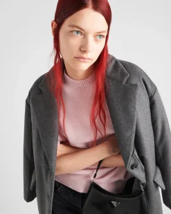 Mujer Prada TEJIDOS DE PUNTO^Jersey Con Cuello Redondo De Cachemir