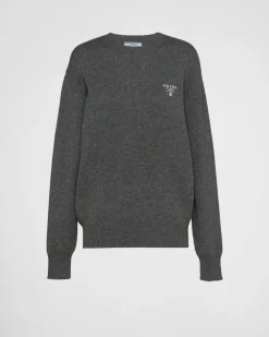 Mujer Prada TEJIDOS DE PUNTO^Jersey Con Cuello Redondo De Cachemir