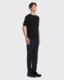Hombre Prada TEJIDOS DE PUNTO^Jersey Con Cuello Redondo De Lana De Estambre