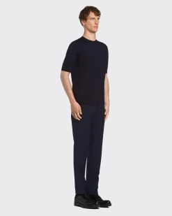 Hombre Prada TEJIDOS DE PUNTO^Jersey Con Cuello Redondo De Lana De Estambre