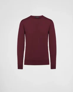 Hombre Prada TEJIDOS DE PUNTO^Jersey Con Cuello Redondo De Lana De Estambre