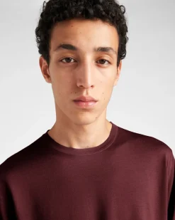 Hombre Prada TEJIDOS DE PUNTO^Jersey Con Cuello Redondo De Lana De Estambre