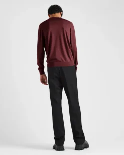 Hombre Prada TEJIDOS DE PUNTO^Jersey Con Cuello Redondo De Lana De Estambre