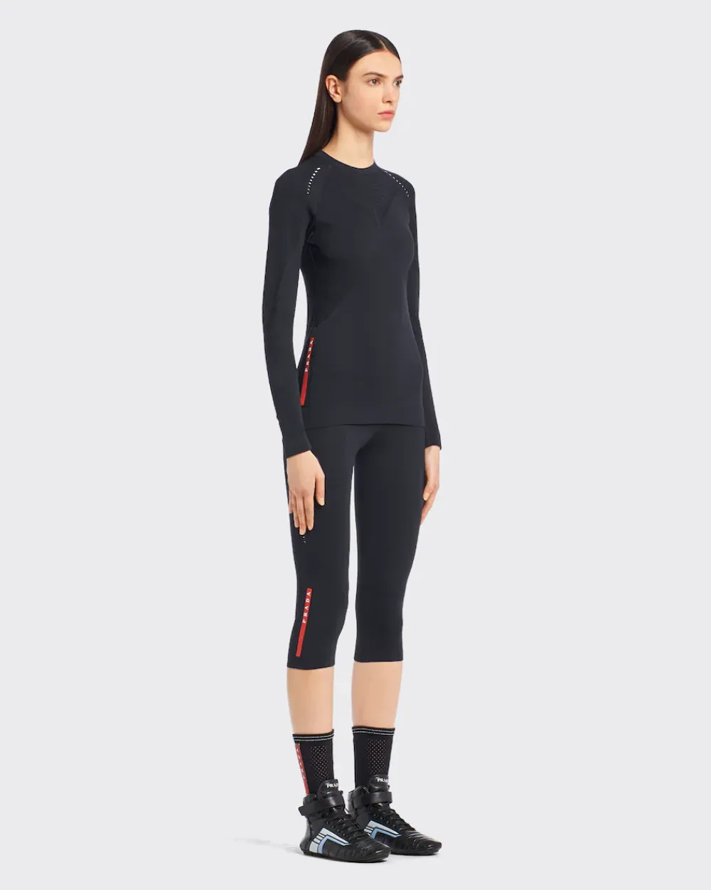Mujer Prada ROPA^Jersey Cuello Redondo De Poliéster Reciclado