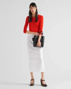 Mujer Prada TEJIDOS DE PUNTO^Jersey De Algodón