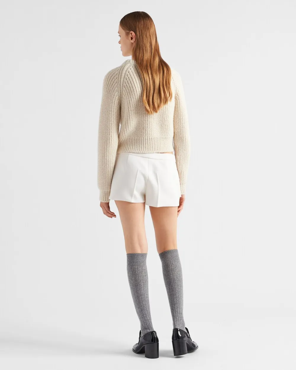 Mujer Prada TEJIDOS DE PUNTO^Jersey De Alpaca Con Cuello Redondo