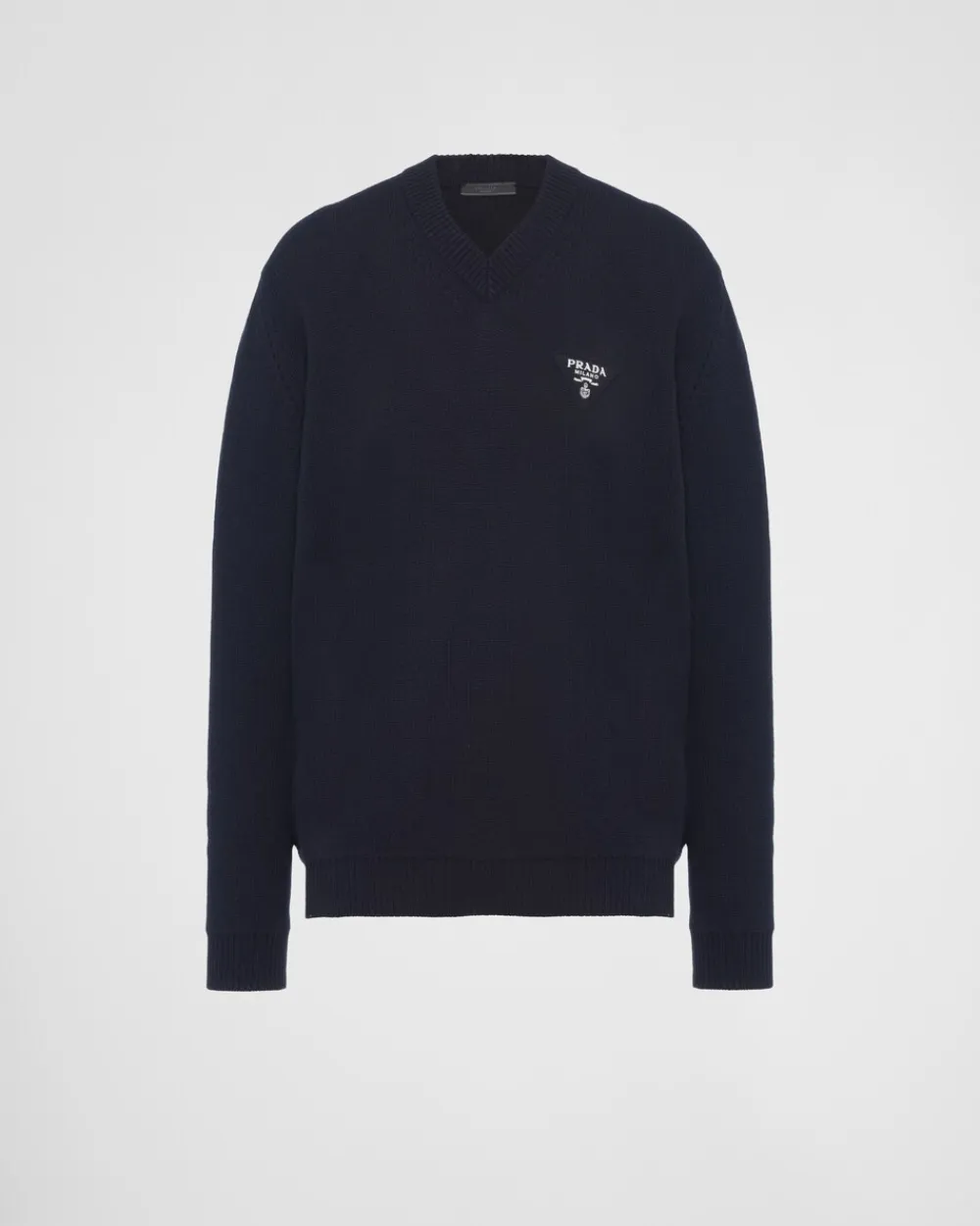 Hombre Prada TEJIDOS DE PUNTO^Jersey De Cachemir Con Cuello De Pico